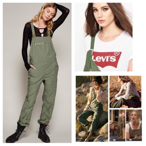 levi's surplus overalls green
